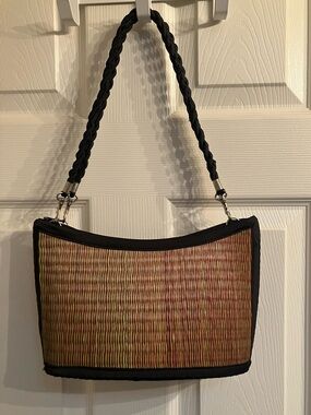 Boho Woven Shoulder Bag Baskets of Cambodia Artisan Fair Trade Handbag